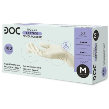 Guanti in lattice senza polvere DOC powder free -