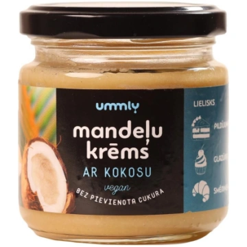 Mandeļu krēms ar kokosu 200g