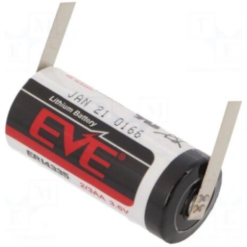 Battery: lithium | 14335,2/3AA | 3.6V | 1650mAh | 