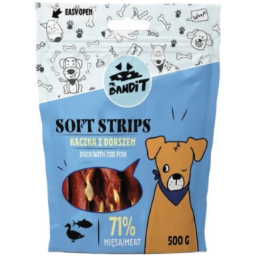 Mr.Bandit Soft Strips ar Pīli un Zivi Kārumi Suņie