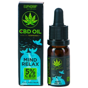 CBD pilieni miera sajūtai 5%, 10ml, EUPHORIA