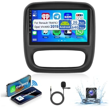 2+64G bezvadu Carplay 9 collu auto radio 2 DIN And