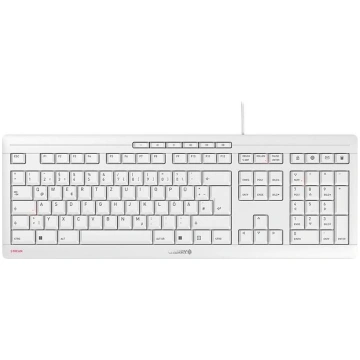 CHERRY STREAM keyboard Office USB QWERTZ German Wh
