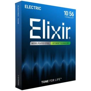 Elixir 19057 Electric Optiweb Light 7-String 10-56