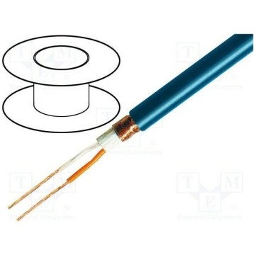 Wire: microphone cable; 2x0.25mm2; blue; OFC; -15÷
