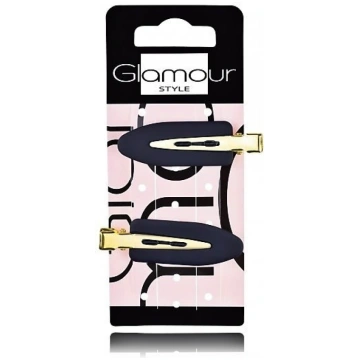 Glamour Makeup Clips Black matu sprādzes - 2 gab