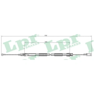 Stāvbremzes trose AIZ. LAB./ KR AUDI A4 B7 03-09 (
