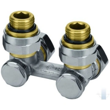 Dubultbloks radiatoriem 90° Ferro 1/2 collas
