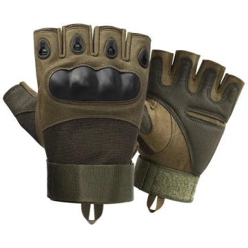 Green Fingerless / M Motorcycle Gloves Men Tactica