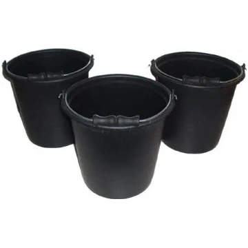 Plastmasas būvniecības spainis 16 l ar rokturi, No