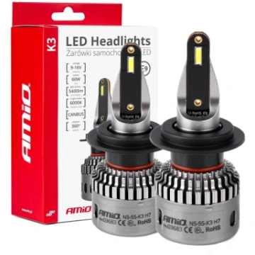 LED Headlights K3 Series H7 12V 6000K canbus AMIO-
