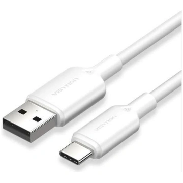 USB 2.0 A to USB-C 3A cable Vention CTQWF 1M (whit