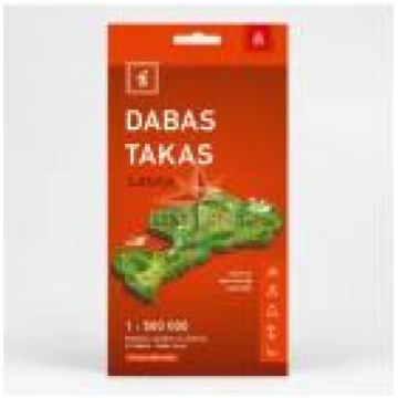 Karte Dabas takas Latvija. Aktīvā tūrisma karte Un