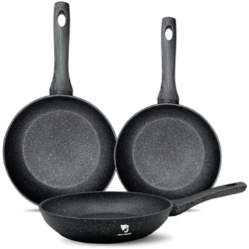 Set 3 Padelle Jordan 20 24 28 cm in Alluminio Forg