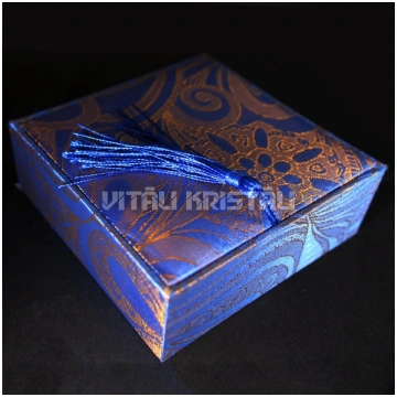 Dāvanu kaste LUX zīdains audums zils 10 x 10 x 3.5