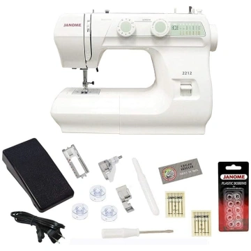 Janome 2212 šujmašīna ar papildu piederumu komplek