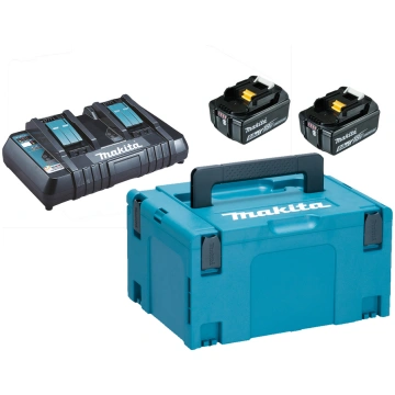 Lādēšanas komplekts18V, 2XBL1850B, DC18RD, MAKPAC 