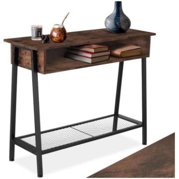 tectake Console Table with Storage Compartment, Co