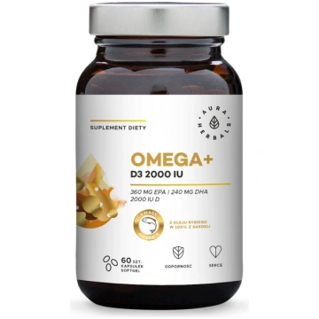 Aura Herbals AURA HERBALS Omega+ D3 vitamīns 2000 
