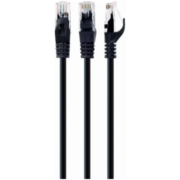 CAT6 UTP PLĀKSTU KABELIS 0,5 M/BLACK PP6U-0,5 M/BK