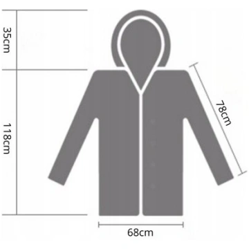 Mackintosh apmetnis ar kapuci pončo pvc unisex zil