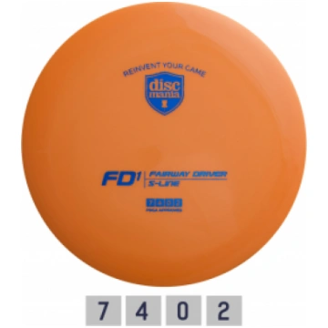 Discgolf kuģu ceļa vadītājs - FD1 Orange 7/4/0/2 D