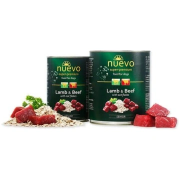 Nuevo Super Premium Lamb & Beef Senior Ar Jēru Un 