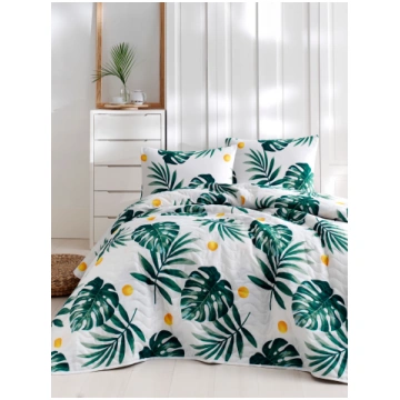 Gultas pārklājs Mijolnir Monstera 162ELR9436, balt