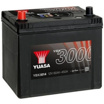 Yuasa 3000 YBX3014 60Ah 450A Startera akumulatoru 