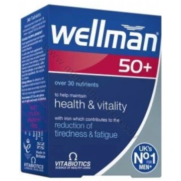 Wellman 50+ Iepakojumā 30 tabletes