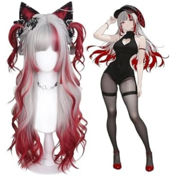 KORURACLUB Anime cosplay parūka sievietēm ar krāsu