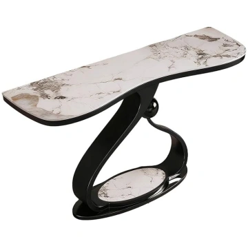Narrow Console Table, Modern Shelf Behind Sofa wit