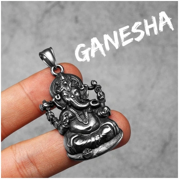 Hinduisms Ganeša Spēcīgs Amulets Vīriešu Kaklarota