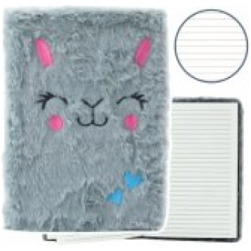 LEAN Plush Notebook Notebook Lined Gray Hare A5 80