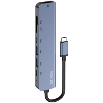 Savio AK-82 interface hub USB Type-C 5000 Mbit/s B