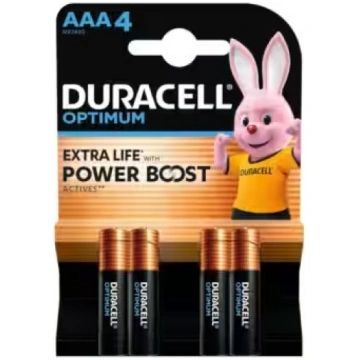 *Baterijas DURACELL OPTIMUM AAA, 4 gab RIM9090210