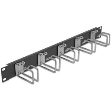 Delock 19″ Cable Management Panel black 42628