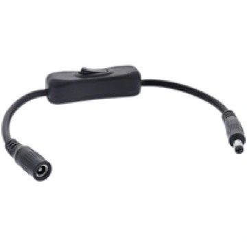 InLine DC cable with switch - DC ST/BU 5.5x2.5mm -