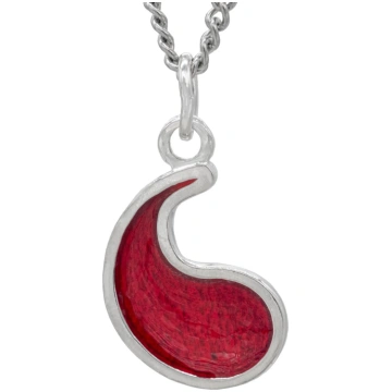 Flame of Tar Valon Ajah Necklace - Enameled Sterli