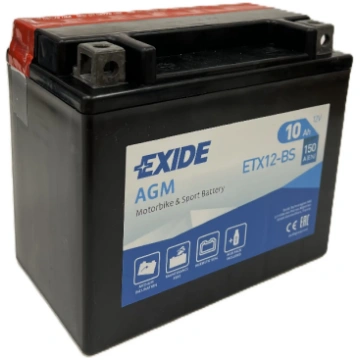 Moto akumulators Exide AGM ETX12-BS 10Ah 12V 150A