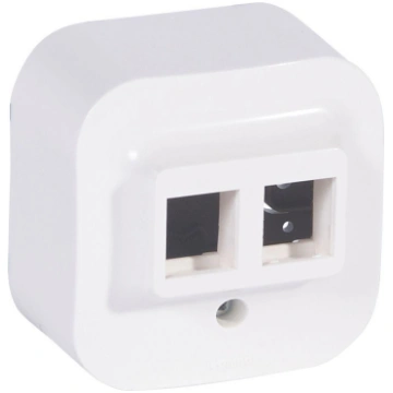 Forix IP2X balts v/a Adapteris 2xRJ 45 LEGRAND EB4