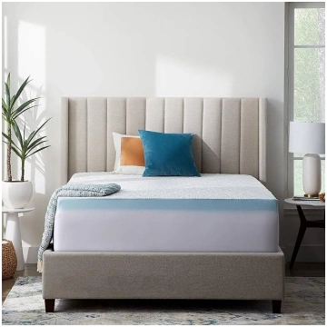 LUCID California King White Memory Foam Mattress T