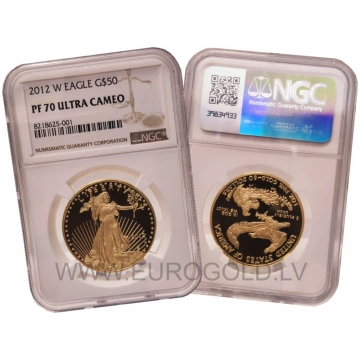 United States 1 Oz gold American Eagle 2012 W NGC 
