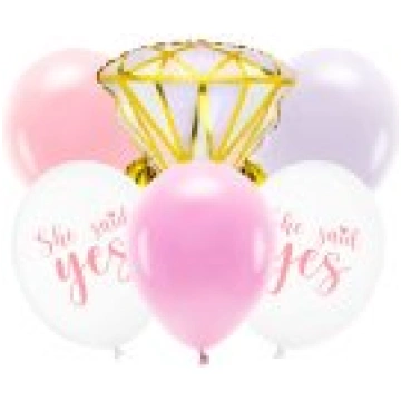 Balloon set Ring, mix (1 pkt / 6 pc.)