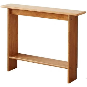 Long Console Entrance Table Farmhouse 2-Tier Wood 