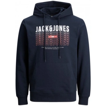 Jack & Jones JJCYBER SWEAT Hoodie Navy - Džemperi 