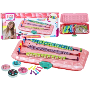 Bracelet Making Kit Pink Box Lean Toys