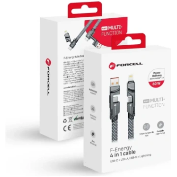 Cable 4in1 USB C / USB A to USB C / Lightning Forc