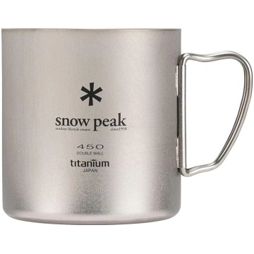 Snow Peak Titanium Double Wall Mug 450ml Grey Vieg
