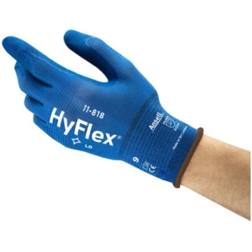 Darba cimdi Ansell HyFlex 11-819, zila krās., 10